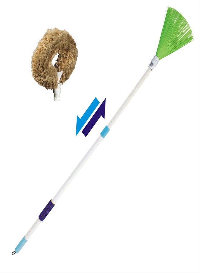 VIMAL Roma (2 in 1) Multi-Purpose Broomstick for Jaala (Spider/Cob Web) / Ceiling Fan/Wall/Roof Cleaning with Extendable Handle - Image 1